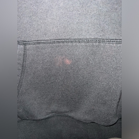 PINK By Victoria’s Secret Spellout Embroidered Black Pullover Hoodie Sz Large - Picture 2 of 4